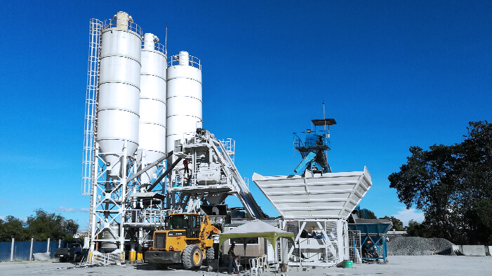Twin Shaft  Concrete Mixer