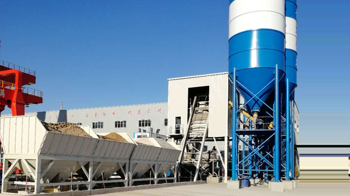 Cement pipe concrete mixing plant
