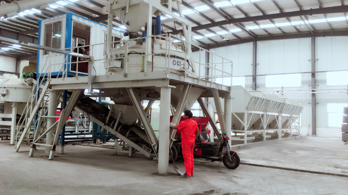 Ready concrete mixing plant for hollow wall panel production in Malaysia