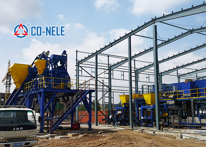 CO-NELE Planetary Mixer + German Masa Concrete Block Forming Machine