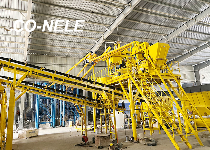 Brazilian brick factory Co-nele planetary mixer and Besser brick machine