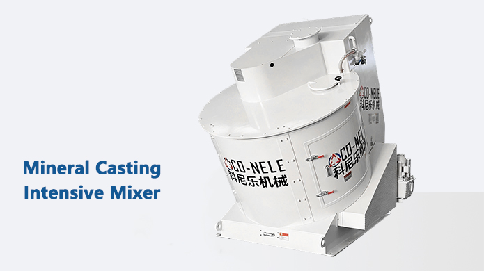 Mineral casting intensive mixer