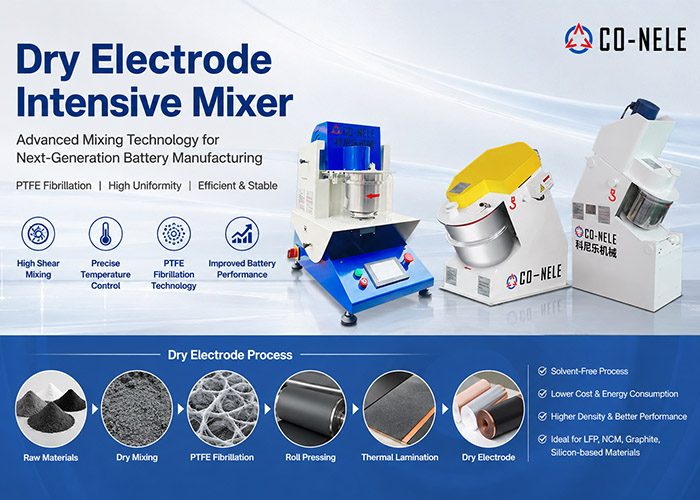 CO-NELE Dry Electrode Intensive Mixer for Lithium Battery Manufacturing