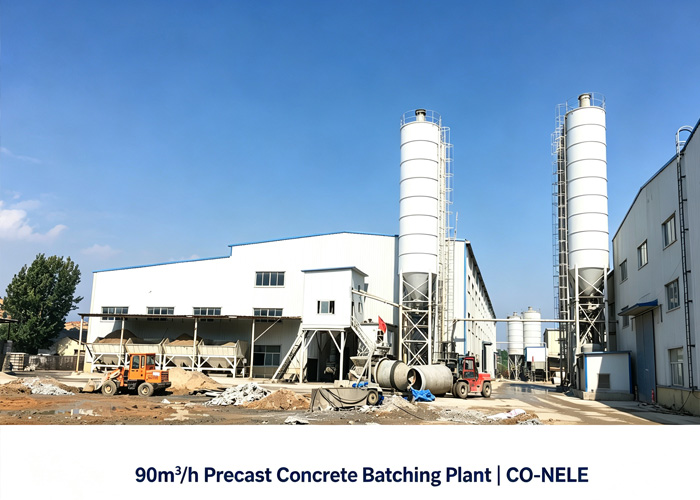 90m³/h precast segment concrete batching plant