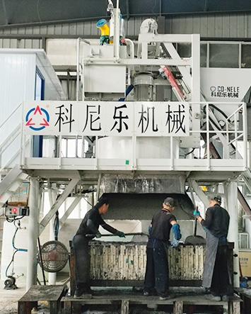 precast concrete batching plant for appliance counterweight production