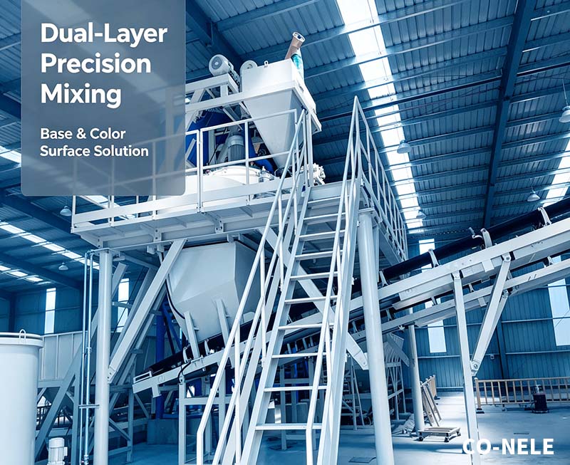 High quality pavement brick mass production by CO-NELE mixing station in South Africa project