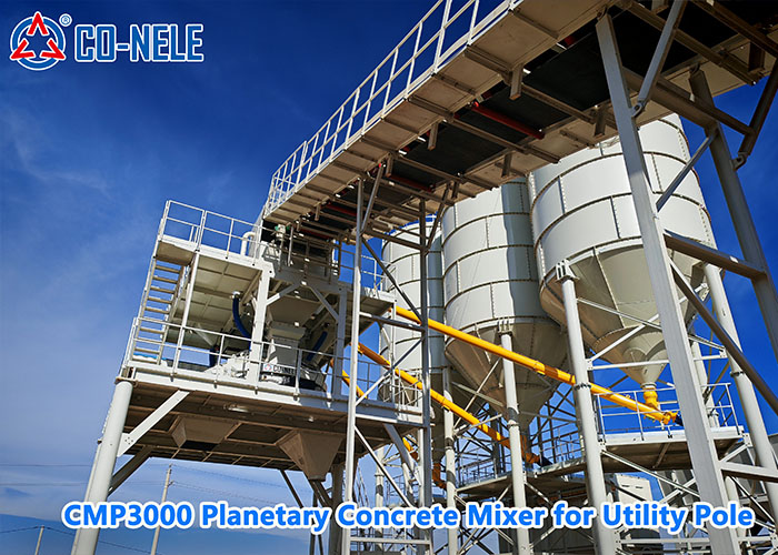 Mongolia Batching Plant Project: CO-NELE CMP3000 Planetary Concrete Mixer for Utility Pole Mongolia Batching Plant Project: CO-NELE CMP3000 Planetary Concrete Mixer for Utility Pole