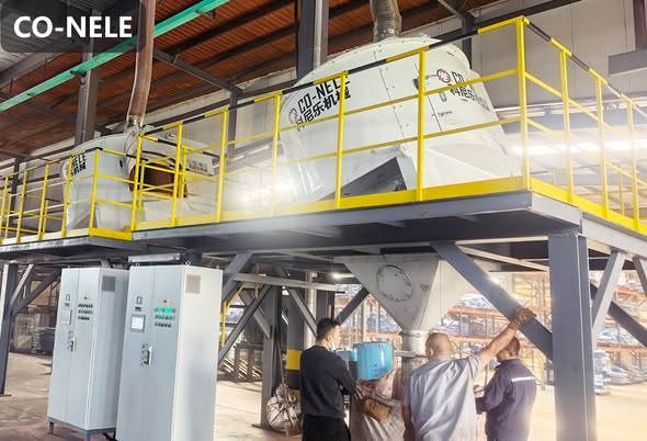 Four CO-NELE CR20 intensive mixers for pigment powder production line