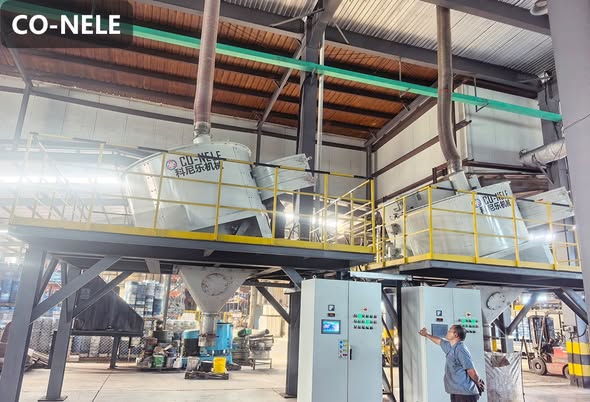 Four CO-NELE CR20 intensive mixers for pigment powder production line